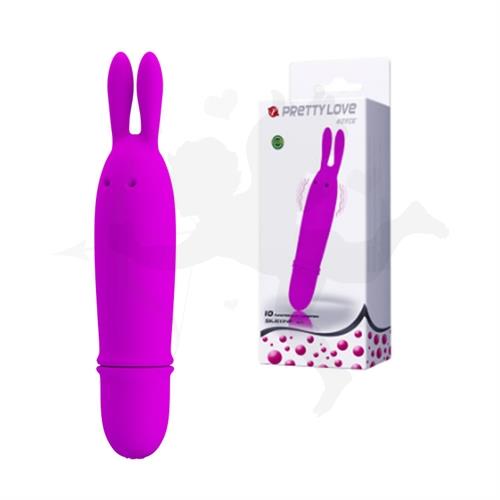 Vibrador vaginal con 10 velocidades y forma de conejo